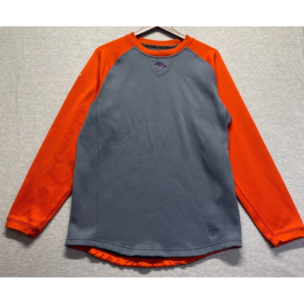 Clemson Tigers Sweatshirt Sweatshirt Mens Large Gray Orange Adidas NCAA Football